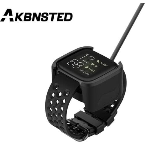 AKBNSTED USB Fast Charger Charger Dock For Fitbit Versa 2 Smart Sport Watch Replacement Charging Base For Fitbit Watch