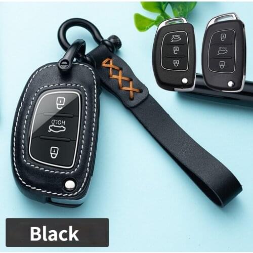 TPU+Leather Car Remote Key Case Cover Holder for Hyundai Ix25 Ix35 I10 I20 I30 Tucson Sonata Santa Fe Sport Elantra Creta Verna