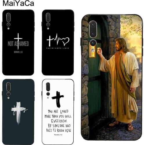 Christ Jesus Bible Verse Cross Case For Huawei P30 Pro P20 P40 Mate 20 Lite P Smart 2019 Nova 5T Honor 8A 8X 9X 10i 20
