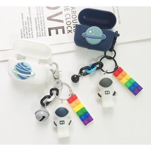 For QCY T10 / T11 Case Cartoon astronaut Silicone Protective Case For QCY T11 Wireless Bluetooth earphone Cover for qcy t10