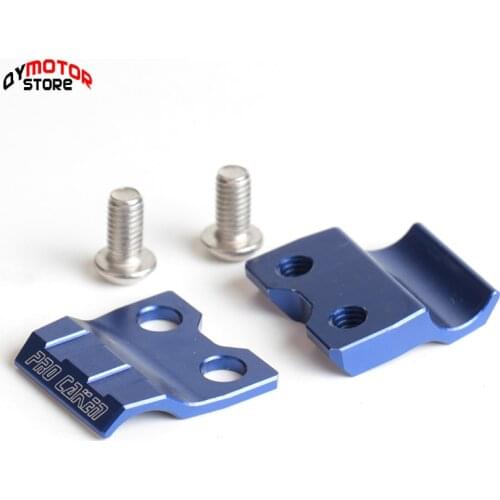 CNC Blue Brake Line Hose Clamps Holder For YZ WR 125 250 YZF WRF 250 450 MX LINE Motocross Supermoto Enduro Dirt Bike Off Road