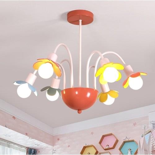 Nursery Light Fixture Kids Chandelier Lighting For Kids Room Baby Room Girl Lamp Flower Girls Room Lighting Princess Lamp