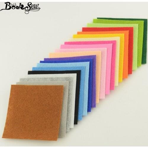 1mm Thick 15cmx15cm Polyester Felt Fabric Thick 20 No Repeat Colors Booksew Wedding Backgrounds Other Art Works Accessories