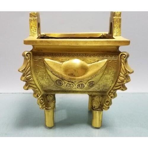 China brass seiko Ingots Incense burner crafts statue