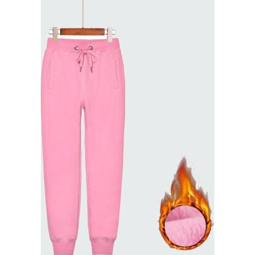 Hot 2018 Winter Womens Cashmere Harem Warm Pants Thick Long running trousers Comfortable fleece Ladies jogging Pants