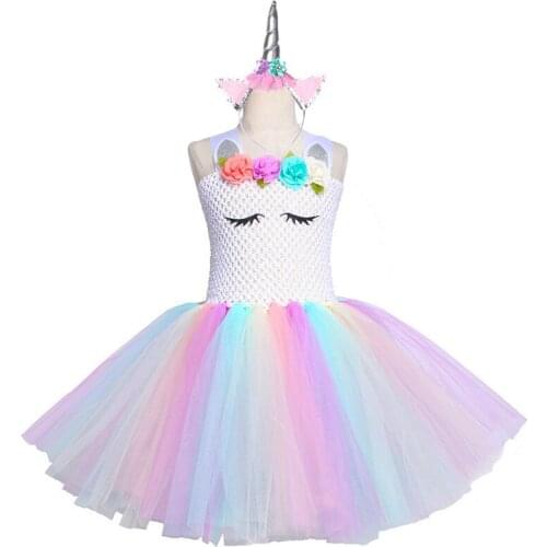 Cosplay Costume Christmas Girls Cartoon Dress with Wings Wig Baby Girl Princess Birthday Party Ball Gown Dresses for Kids