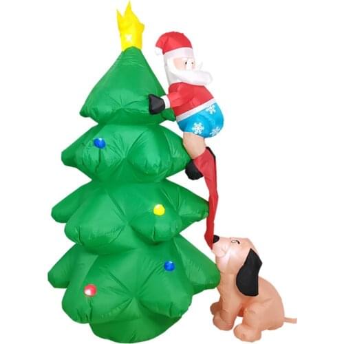 2.4M LED Inflatable Christmas Tree Model Outdoor Glow Christmas Tree New Year Home Decoration for Indoor Outdoor Courtyard