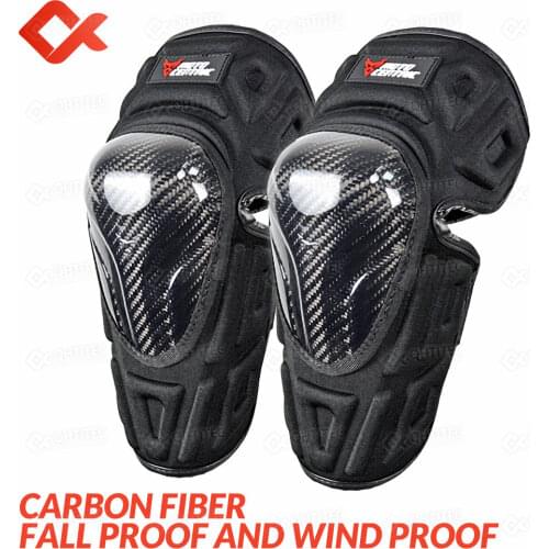 Carbon Fiber Knee Pads Bike Windproof Drop-proof Motorcycle Knee Pads Protective Gear Knee Pads for Moto Motorbike Protection