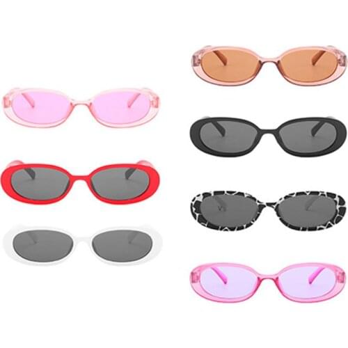 Retro Irregular Cycling Driving Glass Vintage Unisex Small Oval Frame Sunglasses Dropshipping