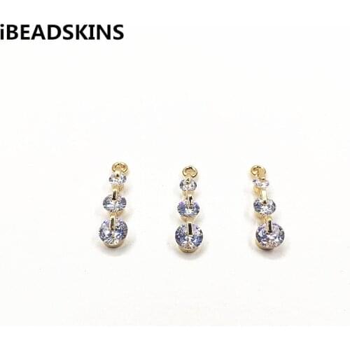 New arrival! 24x6mm 40pcs Copper with Cubic Zirconium charm/Connectors for earrings accessories,Earring parts,jewelry making DIY