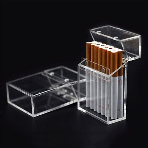 Newest Cigarette Case Thick High Quality Portable Lighter Package Storage Box INS Wind Transparent Cigarette Case