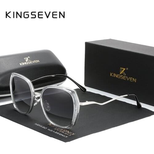 Genuine KINGSEVEN Womens Glasses Luxury Brand Design Sunglasses Gradient Polarized Lens Sun glasses Butterfly Oculos Feminino