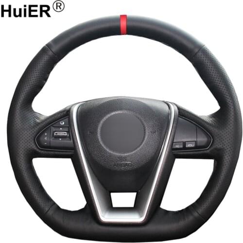 Hand Sewing Car Steering Wheel Cover Volant For Nissan Lannia 2015 2016 2017 -2020 Maxima 2016-2020 Braid on the Steering wheel