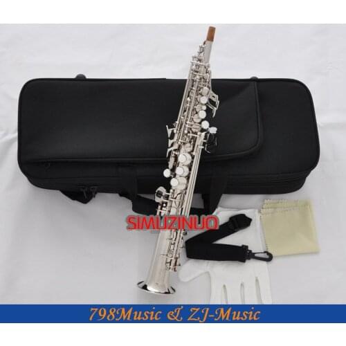 Professional Silver Plated Eb Sopranino saxophone sax low Bb to high F With Case