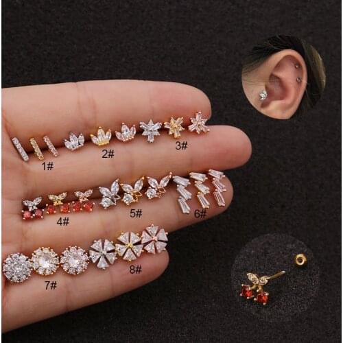 1PC Hot Gift Simple Flower Spirit Women Drop Earrings Shiny White Zircon Exquisite Versatile Female Earring Fashion Jewelry