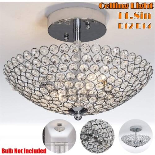 Modern LED Crystal Ceiling Light Indoor Lighting Fixture Home Decoration Round Ceiling Lamps for Living Room Bedroom