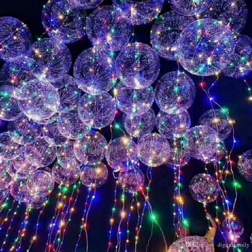 New bobo ball wave led line string balloon light with battery for Christmas Halloween Wedding Party home Decor