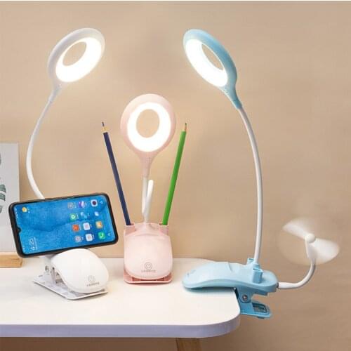 LED Book Light Dimmable Table Desk Lamp Charging Plug-in Dual-Use Three-Color Temperature Adjustable Reading Learning Table Lamp
