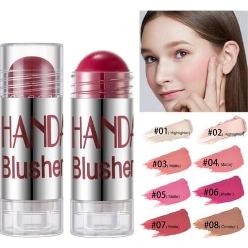 Face Cream Blusher Contour Makeup Long-lasting Matte Make Up Natural Cheek Contour Blush Highlighter Bronzer Contour Cream