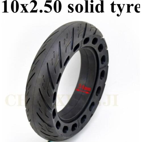 High Quality 10x2.50 Solid Tyre 10 Inch Thickened, Stab Proof Wheel Tire for Electric Scooter Balance Car Accessories