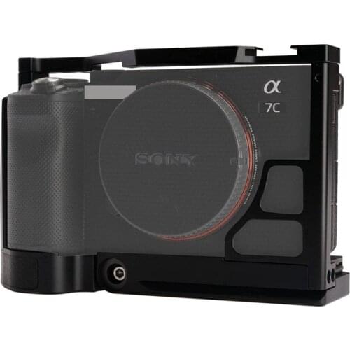WEPOTO O-A7C Camera Cage Compatible with Sony Alpha 7C A7C (ILCE7C) Camera -Aluminium Leather