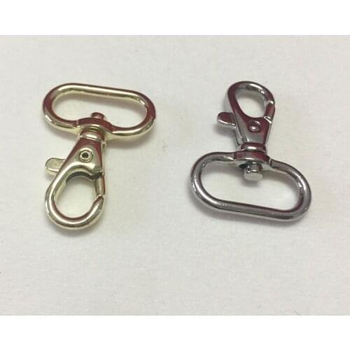 1 inch Swivel Snap Hooks, Nickel Finish Snap Hooks, Silver Lobster Claw