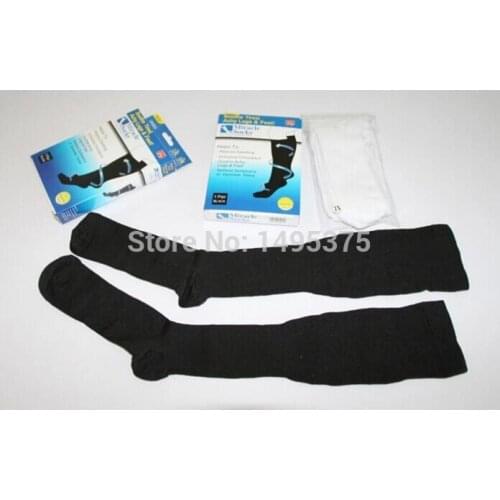 100pairs/lot Miracle Socks Anti Fatigue Compression Stocking with Color Box Packing