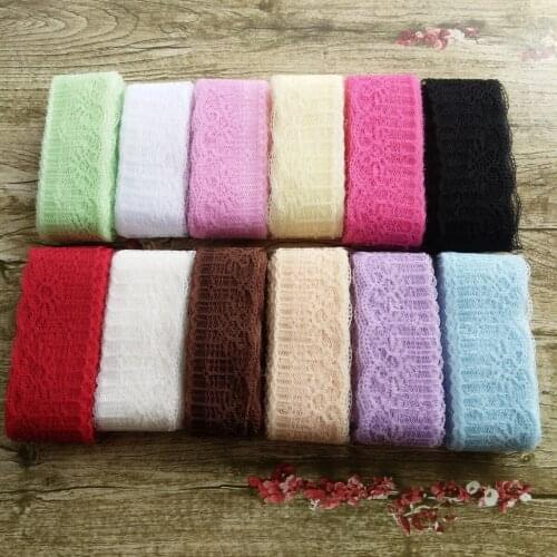 13 Colors Hot Selling 300 yards/lot 40 mm width lace ribbon For Sewing Decoration DIY jewelry decoration Clothing Accessories