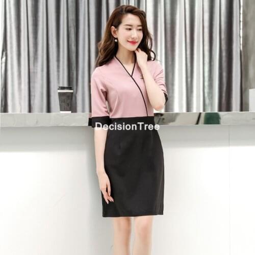 2021 half sleeve hotel beauty uniform women work clothing hotel waiter work clothes sauna foot bath uniforms spa uniforms