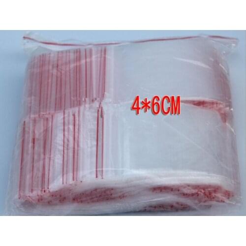 3000pcs 4x6cm pe transparent travel gift packaging bags plastic bag for necklace/jewelry diy custom ziplock clear self seal bags