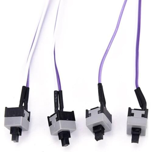 4Pcs MYLB-Repair parts PC power momentary push button switch connector cable new wholesale