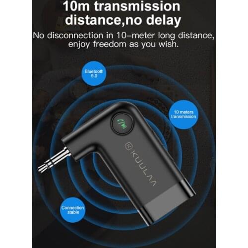 2021New KUULAA Aux Bluetooth Adapter Dongle Cable For Car 3.5mm Jack Aux Bluetooth 5.0 Receiver Speaker Audio Music Transmitter