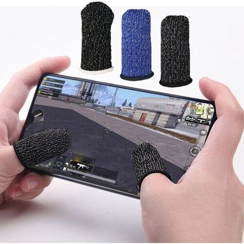 Bevigac Game Finger Sleeves Sweatproof Breathable Full Touch Screen Mobile Game fingertips for Pubg Games