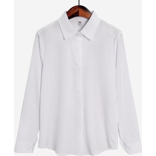 Deeptown White Shirt Women Professional Plus Size Button Up Tops Office Wear Ladies 2021 Korean Long Sleeve Stylish Blouses 5XL