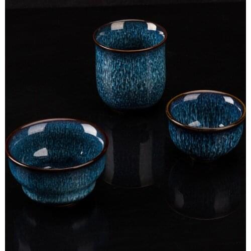 Hand made tea single master cup Blue Kiln change tea cup 120ml ceramic drawing cup accessories home decor