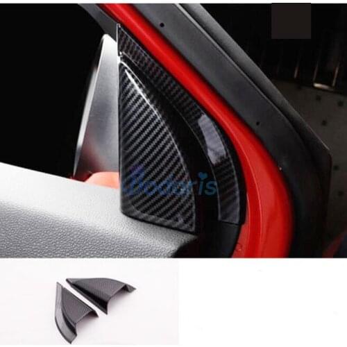 Carbon Fiber Look Front Side Window Triangle Holder A Pillar Cover For Mitsubishi Eclipse Cross 2018 2019 2020 Accessories