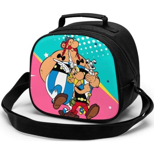 Asterix Obelix Children fashion lunch bag thermal insulated bag travel casual insulated picnic bag