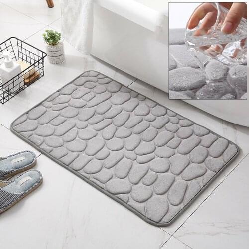 Home Bath Mat Non-slip Bathroom Carpet Soft Memory Foam Rug DoorMat Toilet Floor Mat Decor
