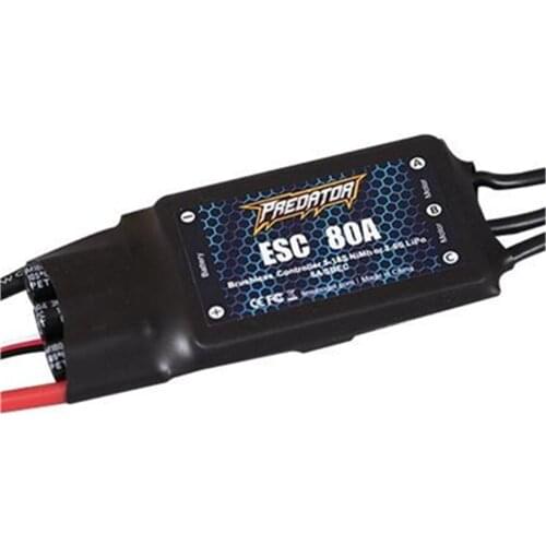 FMS Predator 80A Brushless ESC Electronic Speed Controller Upgraded 5V 5A Switch Mode XT60 For FPV RC Airplane Spare Part