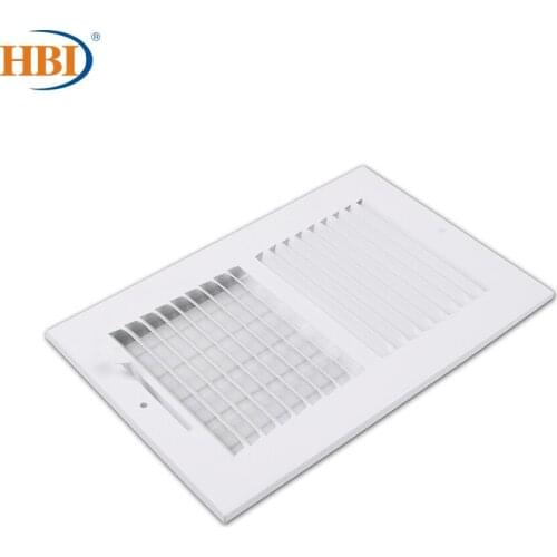 HBI 2Way W10" x H8" Straight-Blade Ventilation Grille Air Outlet Valve Air Supply Register Air Vent Cover Steel Ceiling/Sidewall