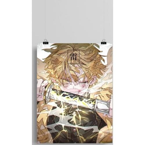 Zenitsu Agatsuma Kimetsu no Yaiba anime Canvas poster Painting wall Art decor Living room Bedroom Study Home Decoration Prints
