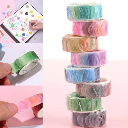 100PCS/Roll Multi-Color Shaped Washi Tape Candy Sticky Paper Fruit Tape Masking Sticker Photo Handmade Decor DIY Crafts Supplies