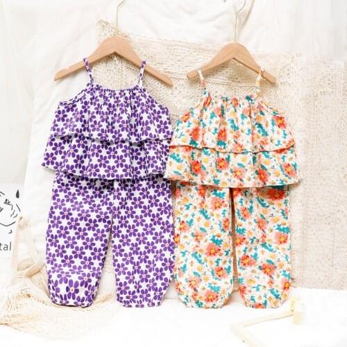 Toddler Girl Summer Clothes Set 2021 New Fashion Children Clothing Suit Korean South Style Baby Girl 2 Pcs Clothes Sets