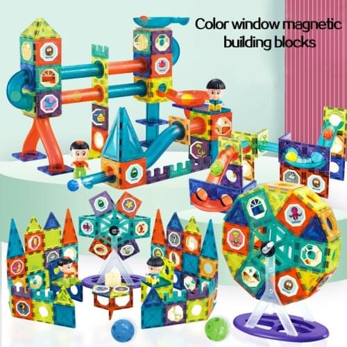 Big Size Magnetic Blocks DIY Modeling Construction Magnetic Building Blocks Designer Educational Toys For Children Gifts