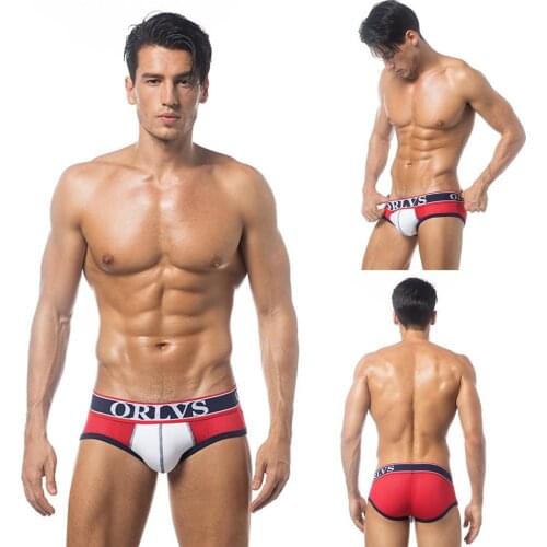 Fashion trend mens underwear mesh body shaping low waist sexy briefs Hot sale shaping low waist briefs