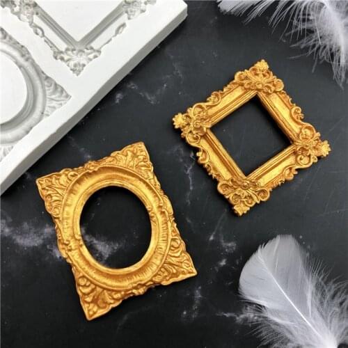 New Photo Mirror Border Shape Candy Chocolate Silicone Mold Fondant Cake Decoration Baking DIY Tool Cupcake Jelly Moulds