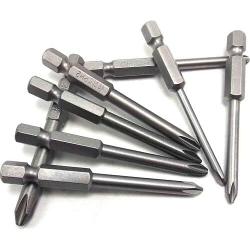 New 8pcs 65mm Magnetic Long Hex For Cross Head Screwdriver Bits Screwdriver Set Electric Screwdriver Screwdri