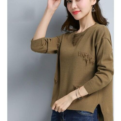 Autumn Winter Style Women Knitted Pullover Sweater Lady Casual Long Sleeve O-Neck Outwear Pullover Shirts ZZ0892
