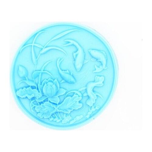 C777 flower and fish silicone cake mould soap mold baking tool