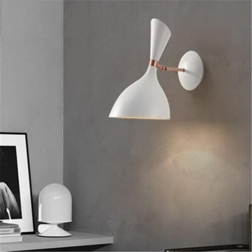 Nordic Loft Style Iron Adjust Wall Sconce Modern LED Wall Light Fixtures Bedroom Rotate Bedside Wall Lamp Deco Indoor Lighting